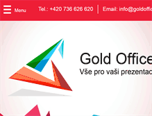 Tablet Screenshot of goldoffice.cz